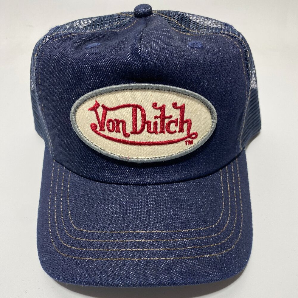 Von Dutch Y2K Vintage Navy Denim Hat